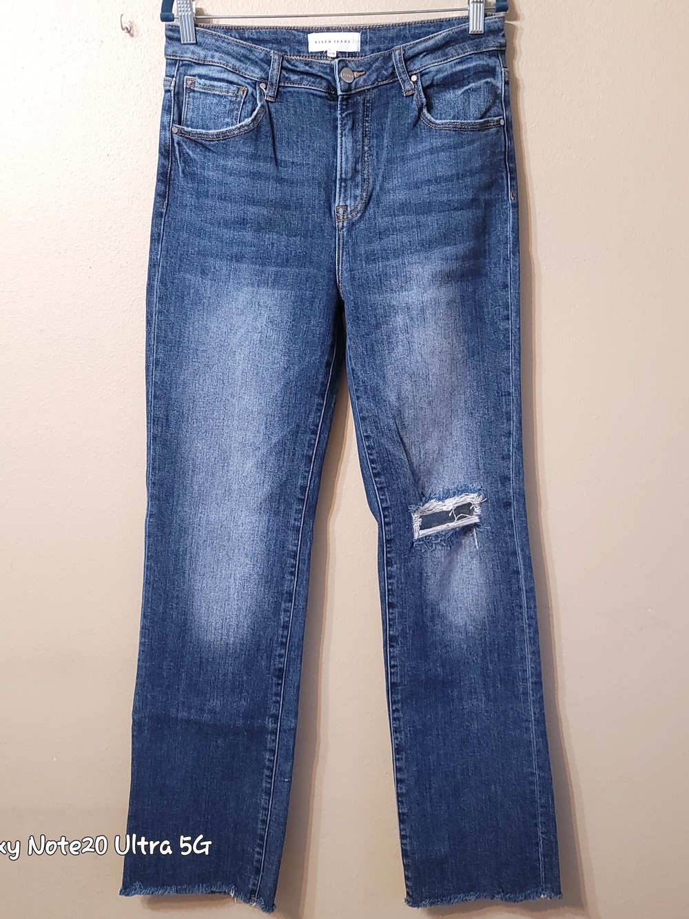 Risen Camden High Rise Cuffed Straight Leg Distressed Jeans Size 11 30